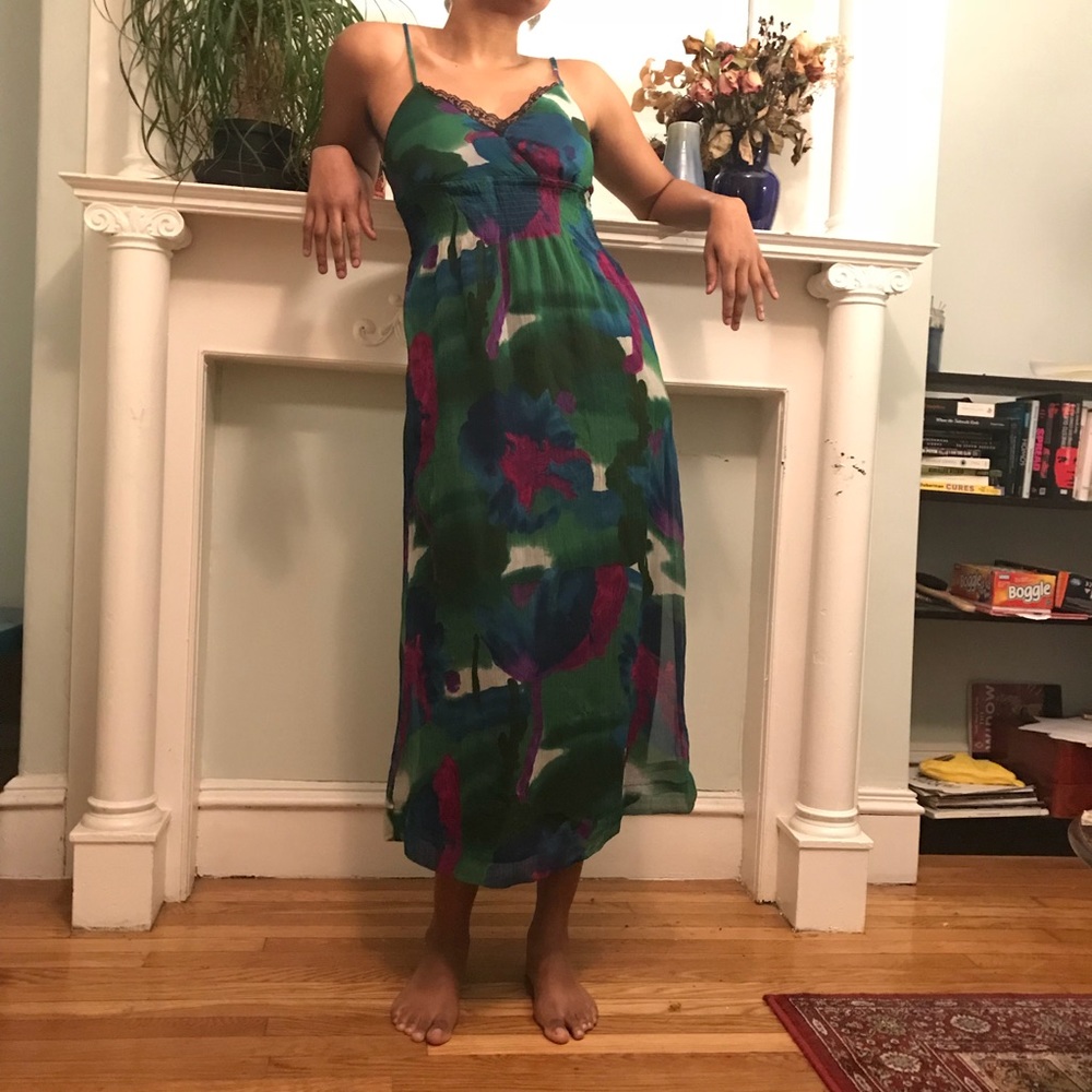 Handmade Dress with Abstract Print